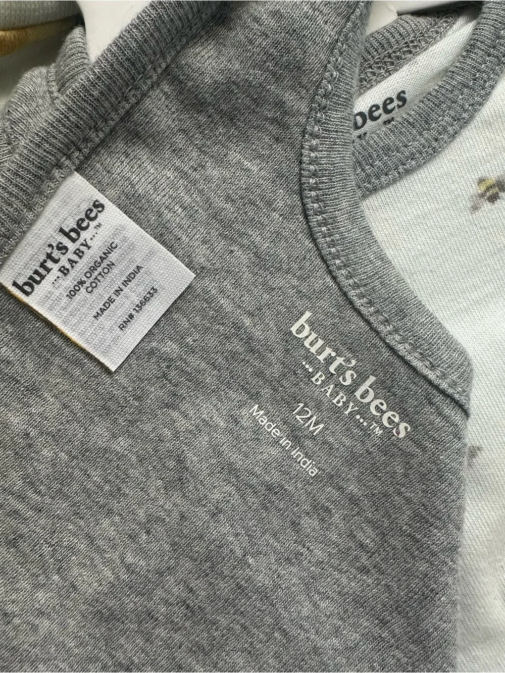NWT! Burt’s Bees Baby 100% Organic Cotton Set, Outfits, Bib, Unisex, 4pc, 12m